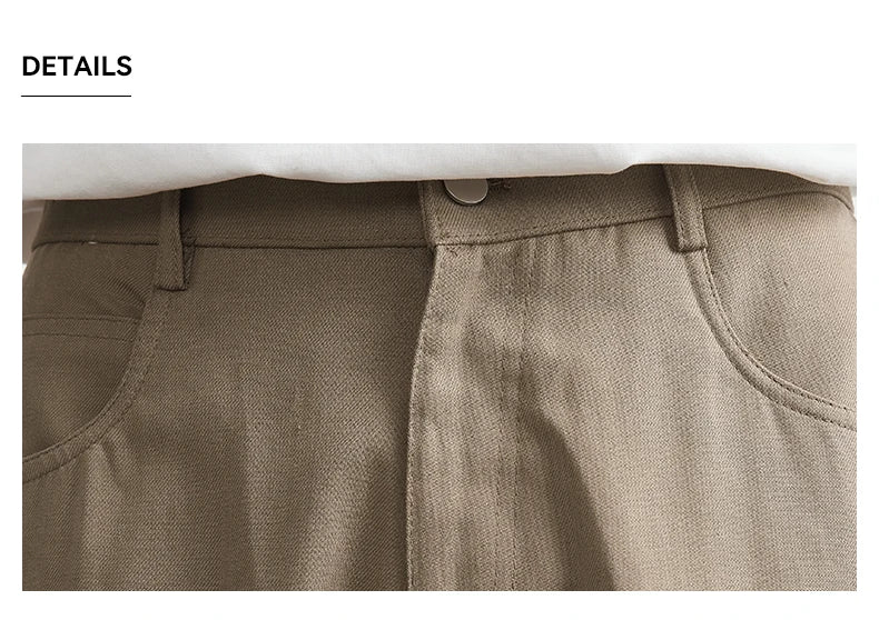 Lyocell-Cotton Washed Casual Pants