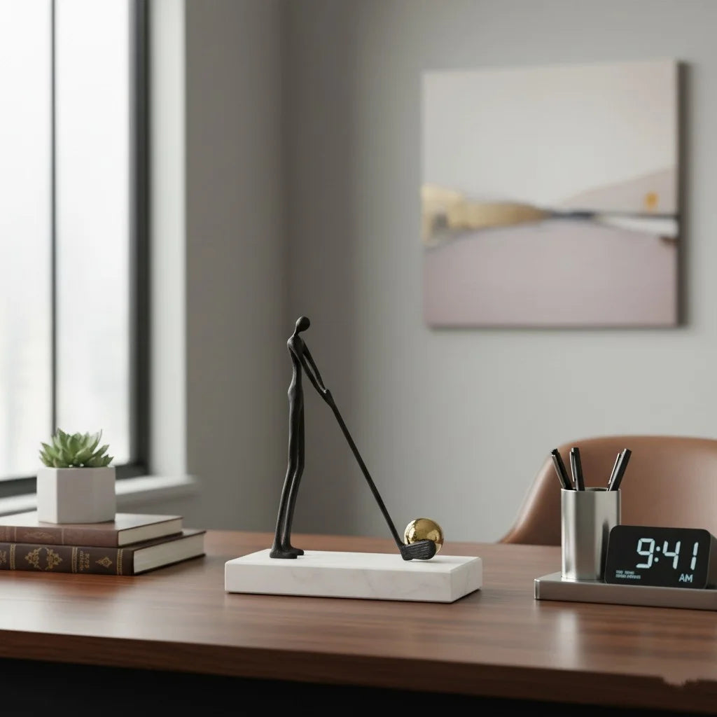 Abstract Golfer Figurine