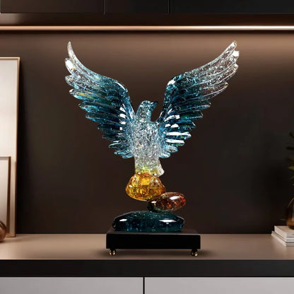 Transparent Resin Eagle Sculpture