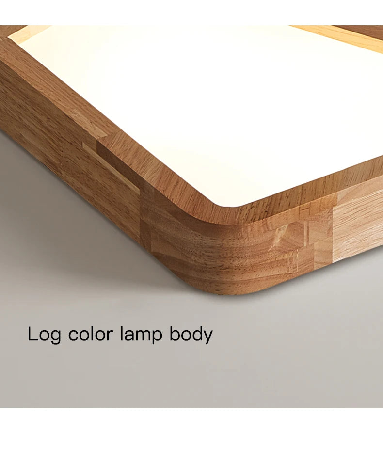 Geometra - Nordic Style Geometric Ceiling Light with Wood Finish