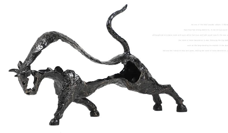 Silhouette Bull™ Cast Iron Sculpture