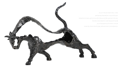 Silhouette Bull™ Cast Iron Sculpture