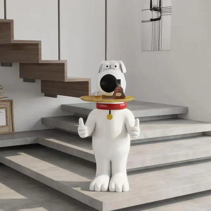 THE CONCIERGE | Standing Dog Butler Sculpture