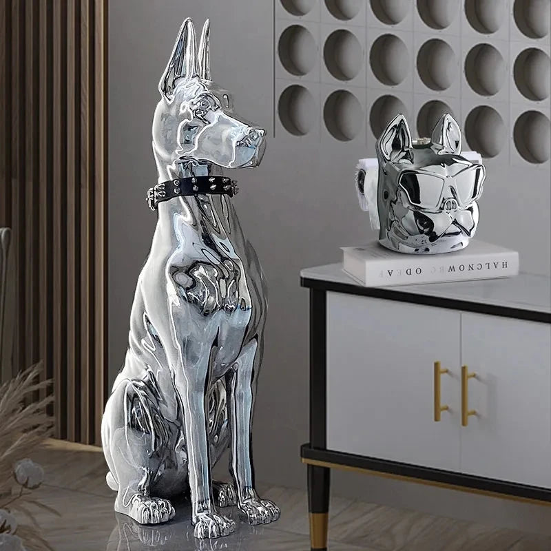SENTINEL GUARD | Floor Sculpture with Studded Collar
