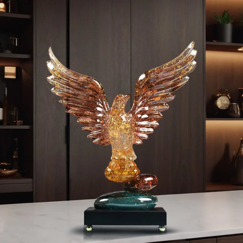 Transparent Resin Eagle Sculpture