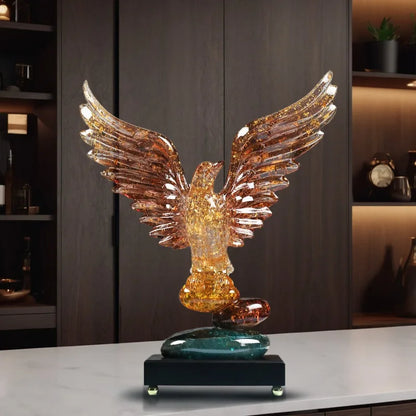 Transparent Resin Eagle Sculpture