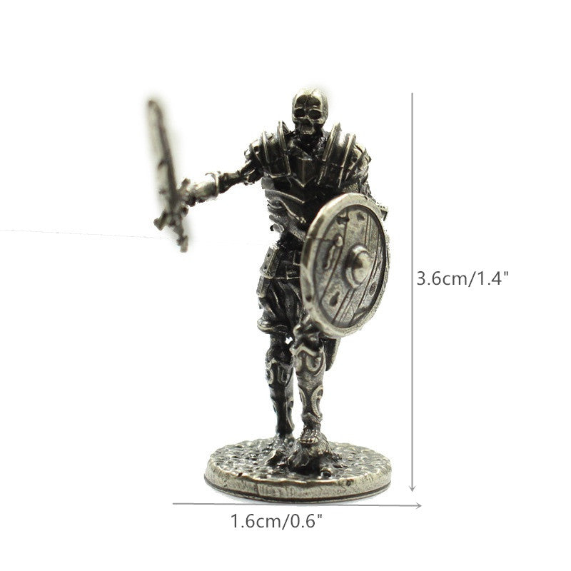 The Legion - Skeleton Soldier Figurine in Aged Copper