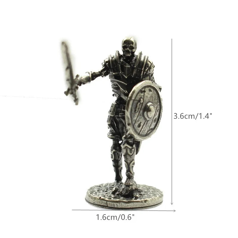 The Legion - Skeleton Soldier Figurine in Aged Copper