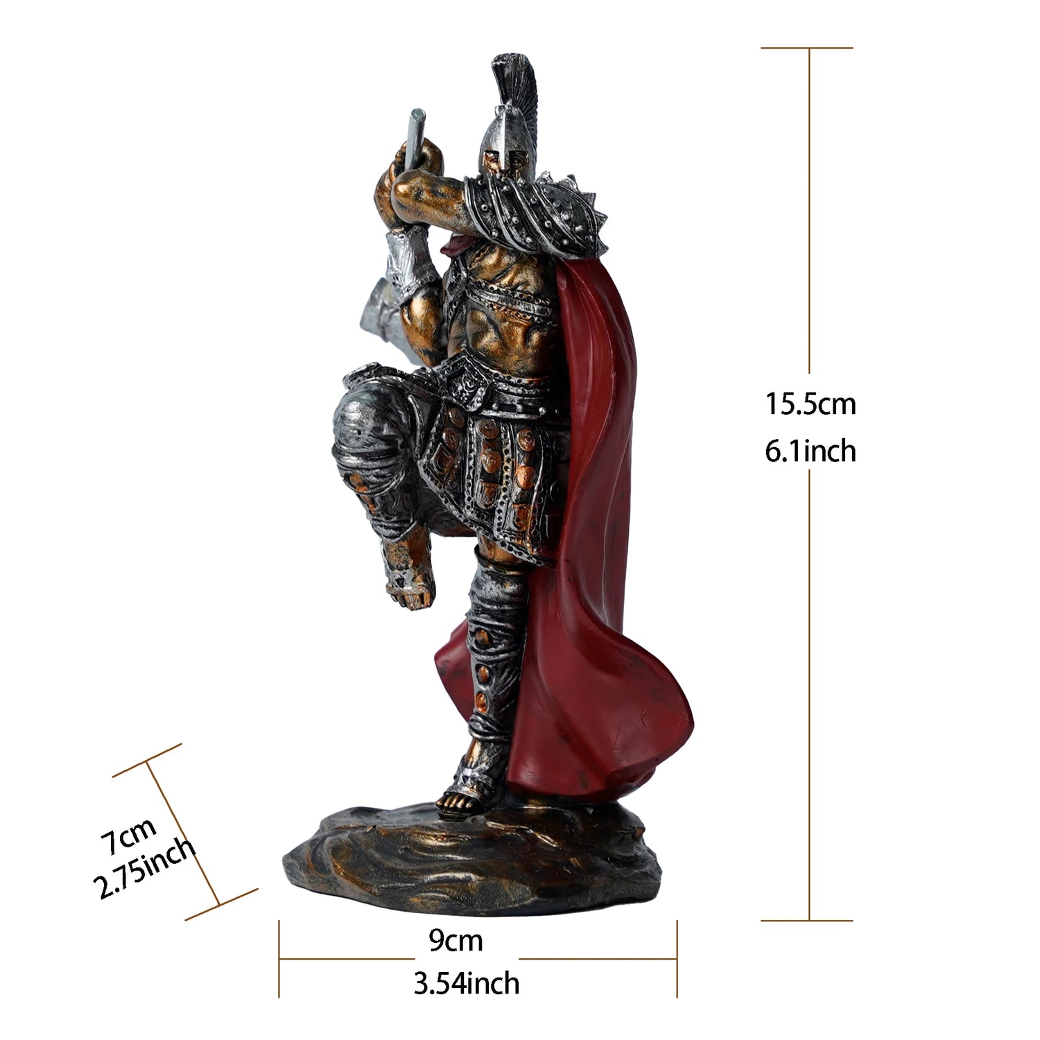 The Spartan Warrior - Standing Figure with Sword and Axe