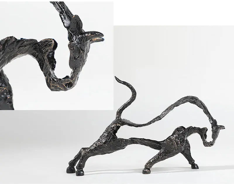 Silhouette Bull™ Cast Iron Sculpture