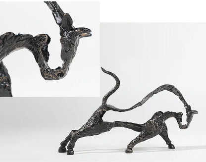 Silhouette Bull™ Cast Iron Sculpture