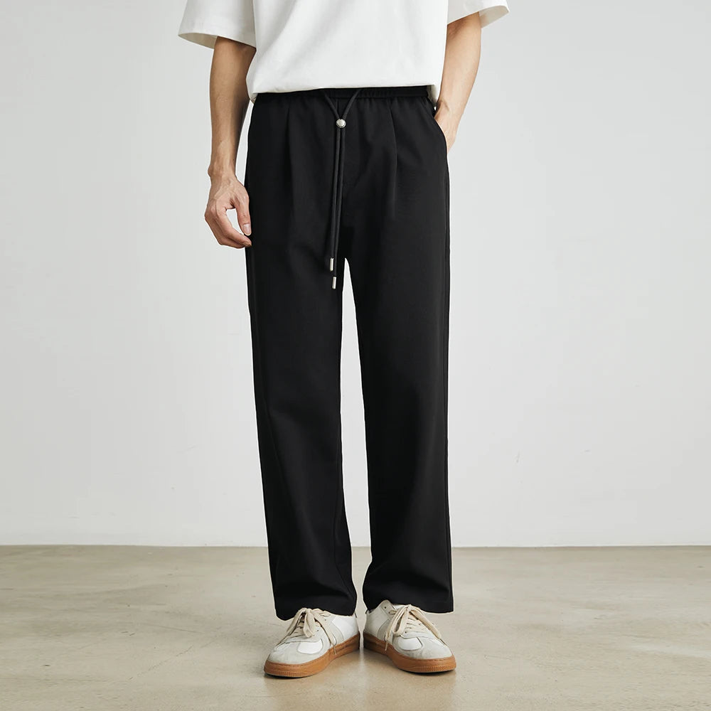 Japanese-Style Elastic Waist Pants