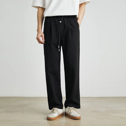 Japanese-Style Elastic Waist Pants
