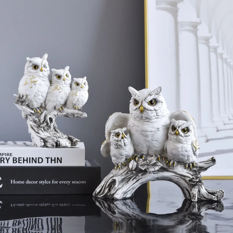 Owl Family Tree Sculpture