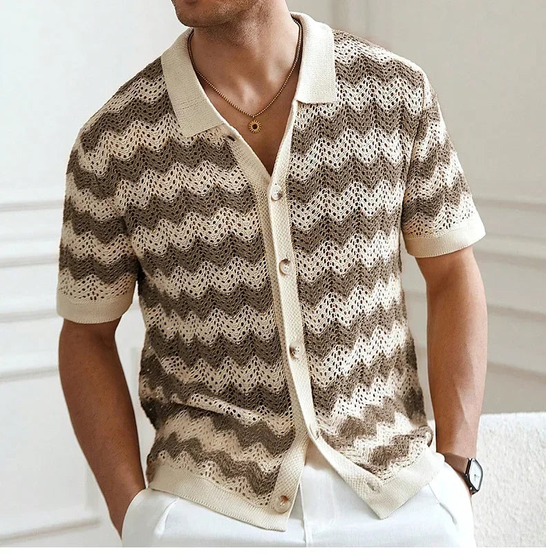 Coastal Mesh™ Knitted Cutout Shirt