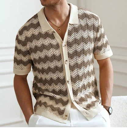 Coastal Mesh™ Knitted Cutout Shirt
