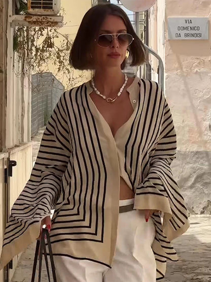 Riviera Stripe Relaxed Blouse