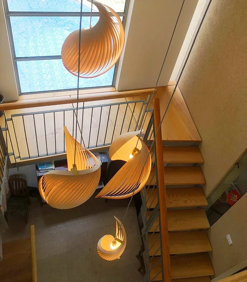 The Marea - Shell-Inspired Pendant Light in Natural Materials