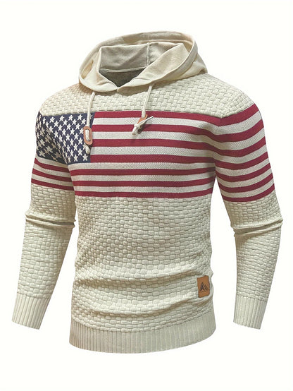 Heritage Stripe Knit Pullover Hoodie