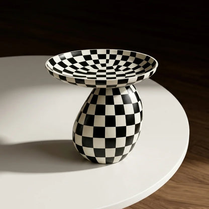 Checkered Resin Decorative Tray