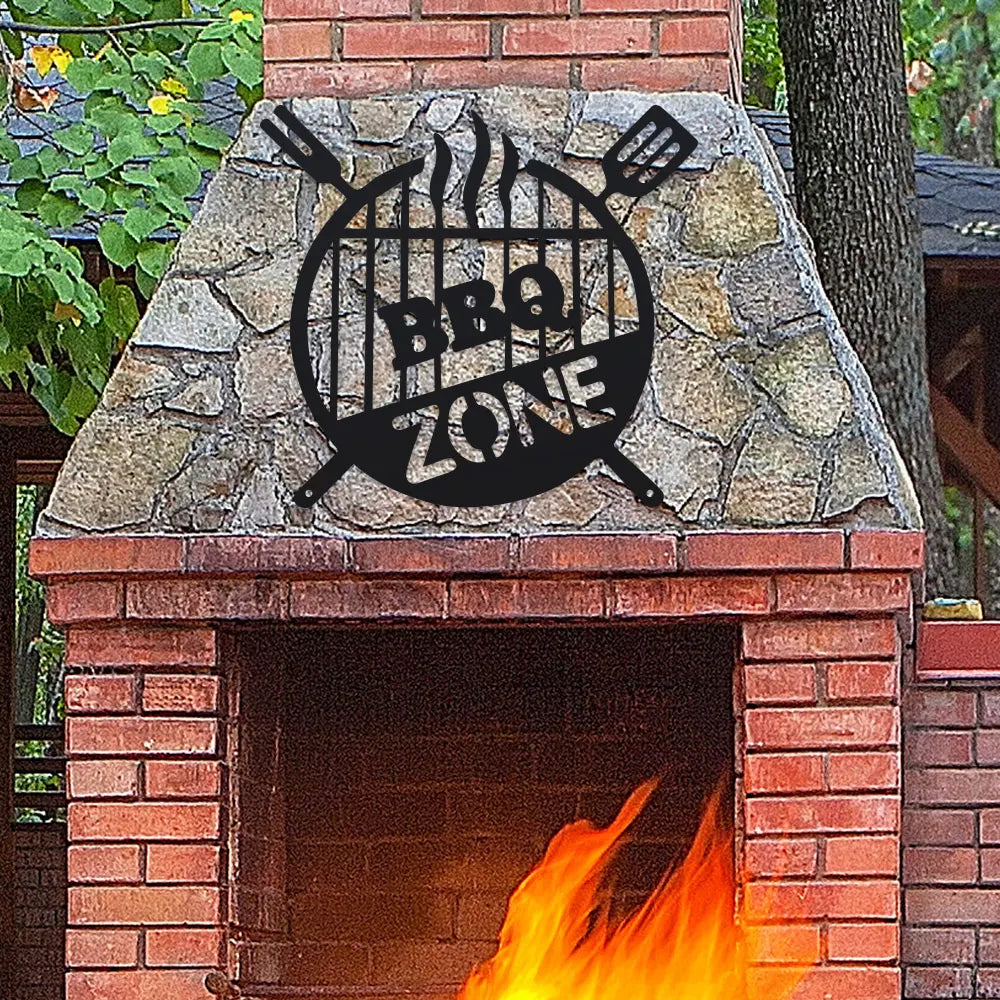 GrillZone™ Metal BBQ Sign