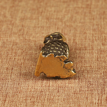 Miniature Brass Owl Sculpture