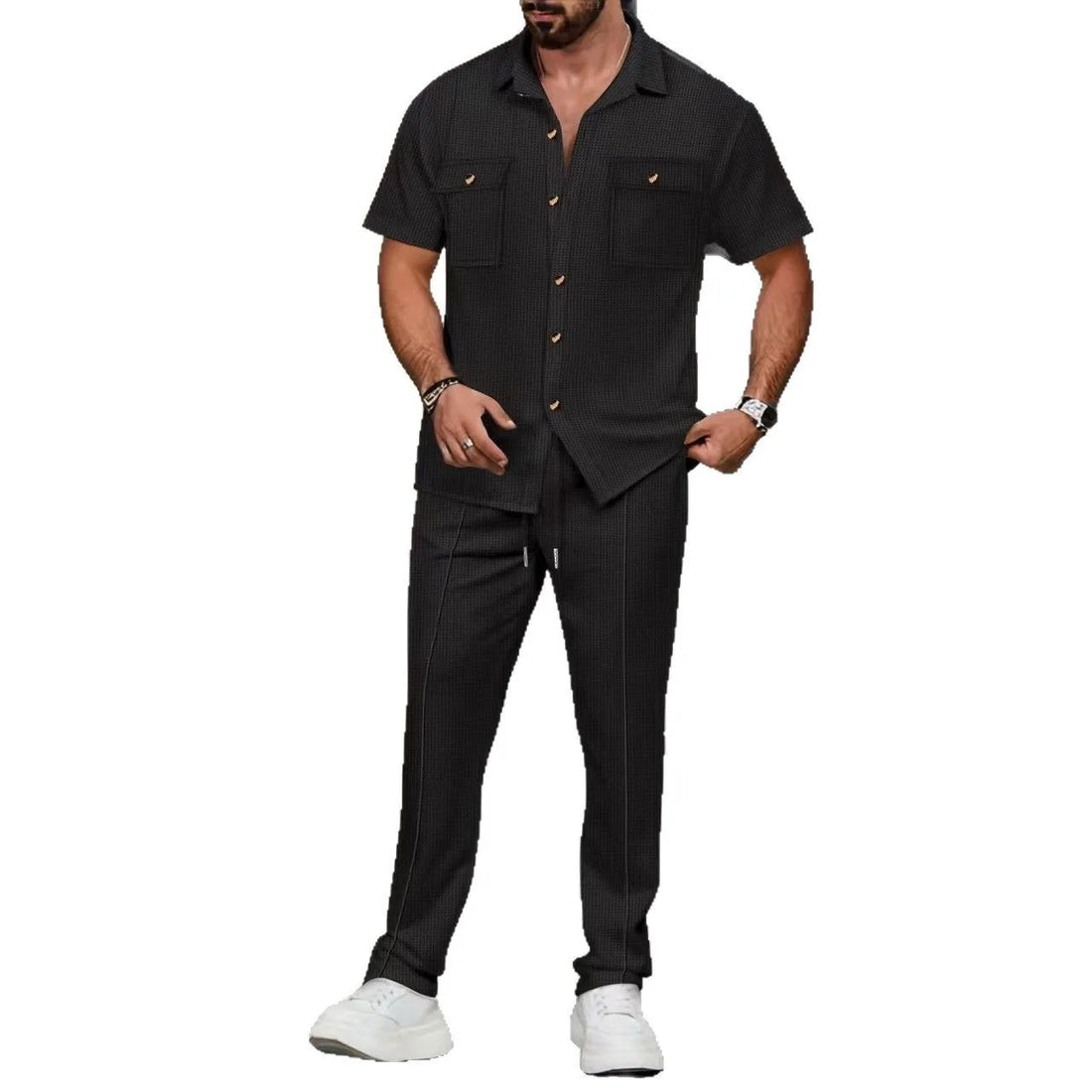 ButtonSet™ Linen-Look Shirt &amp; Pants