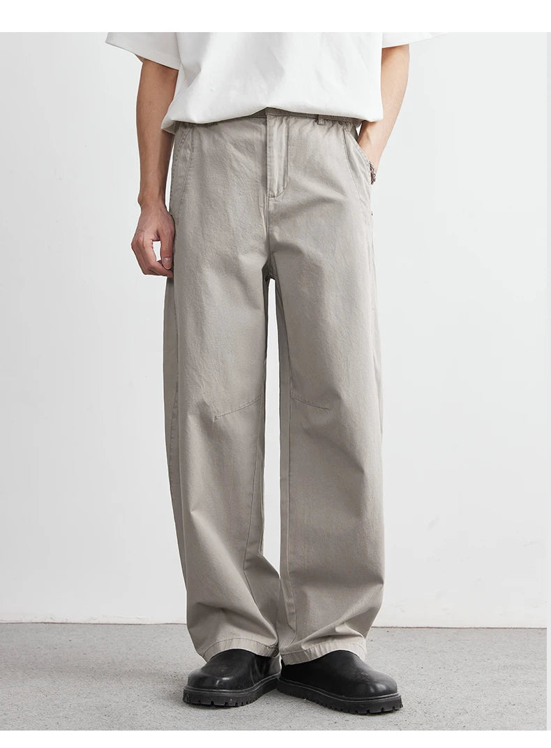Cotton Straight Trousers