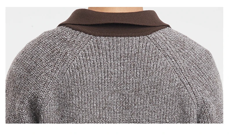 Retro Henley Collar Sweater