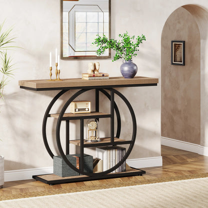 Modern Iron &amp; Wood Entrance Table