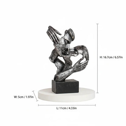 Vintage Bronze Embracing Couple Figurine