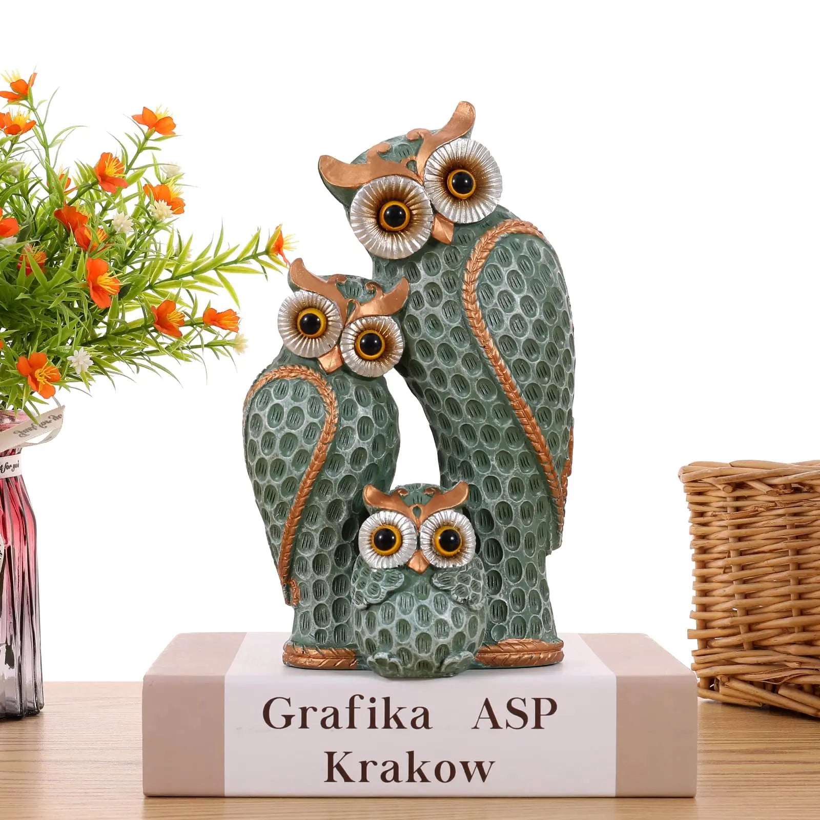 Owl Family Statue Set