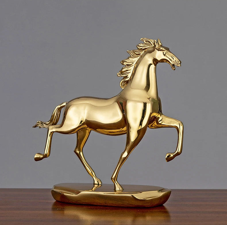 Equestrian Elegance - Copper Horse Sculpture