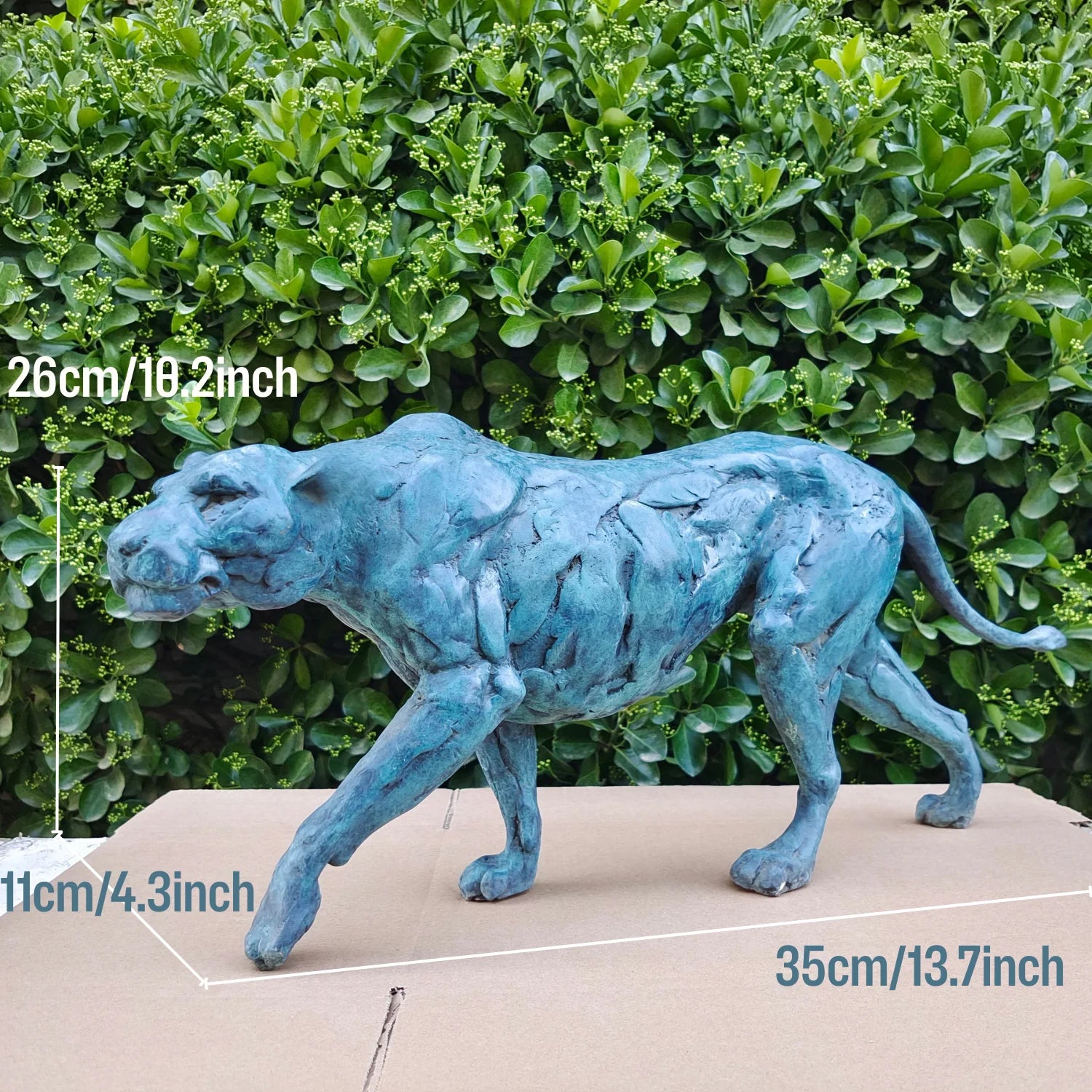 STRIDING PANTHER SCULPTURE | Oxidized Bronze