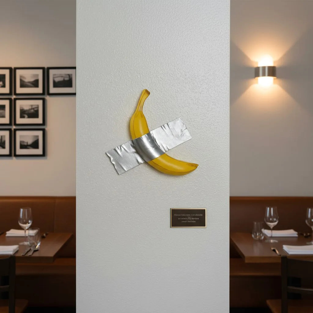 Taped Banana Wall Decor