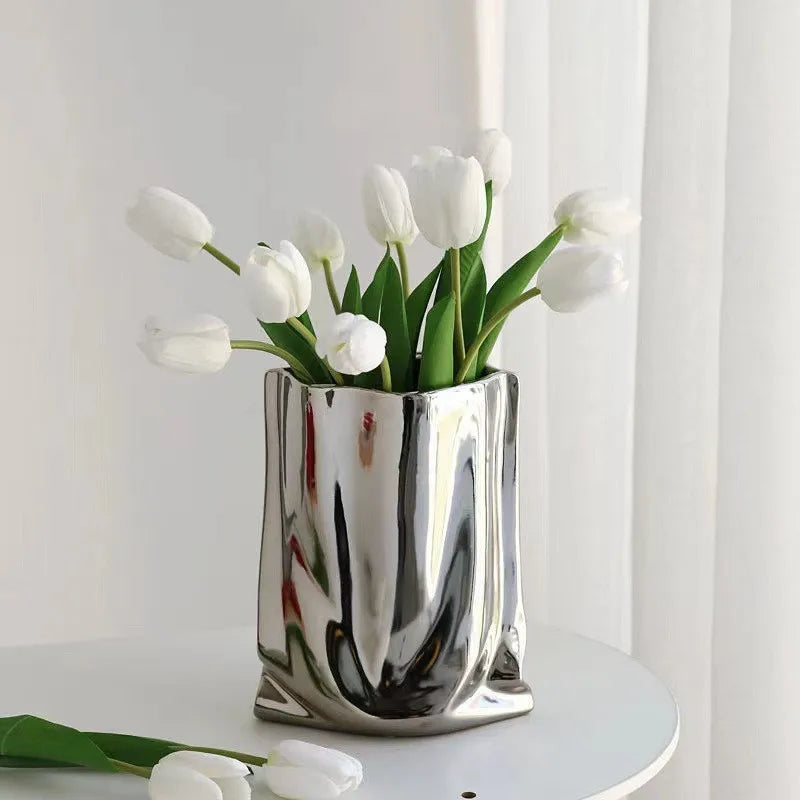Ruffle & Shine™ Ceramic Vase