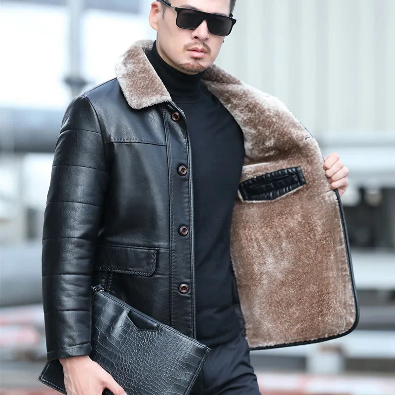 Aviator Shearling Leather Jacket