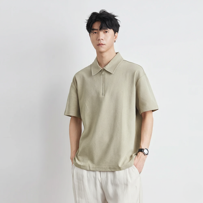 Retro Half-Zip Polo Shirt
