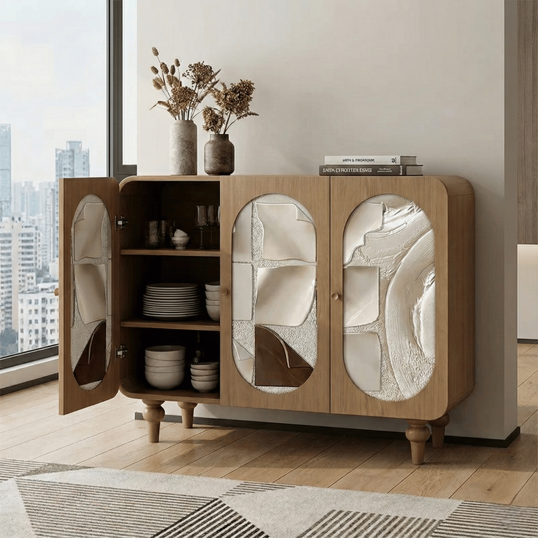 Artisan Relief - Three-Door Sideboard with Carved Door Panels