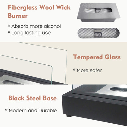 Lumière Portable Fireplace - Smokeless Bio Ethanol Table Fire Pit