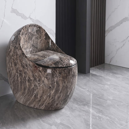 Sculptural Egg-Shaped One-Piece Toilet