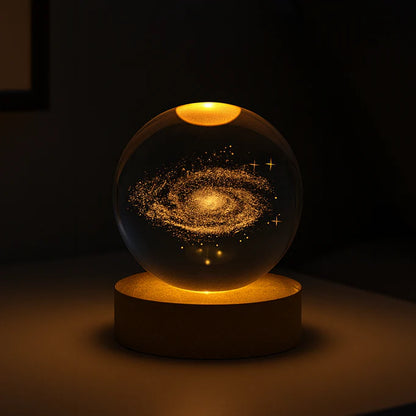 COSMOS CAPTURED | Illuminated Crystal Sphere