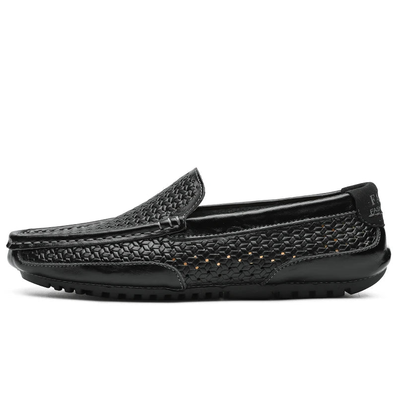 Eleganza Supreme: Italian Leather Slip-On Loafers