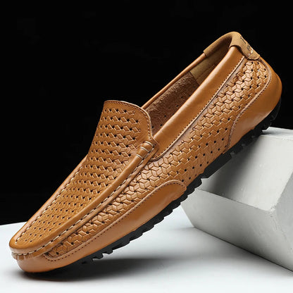 Eleganza Supreme: Italian Leather Slip-On Loafers