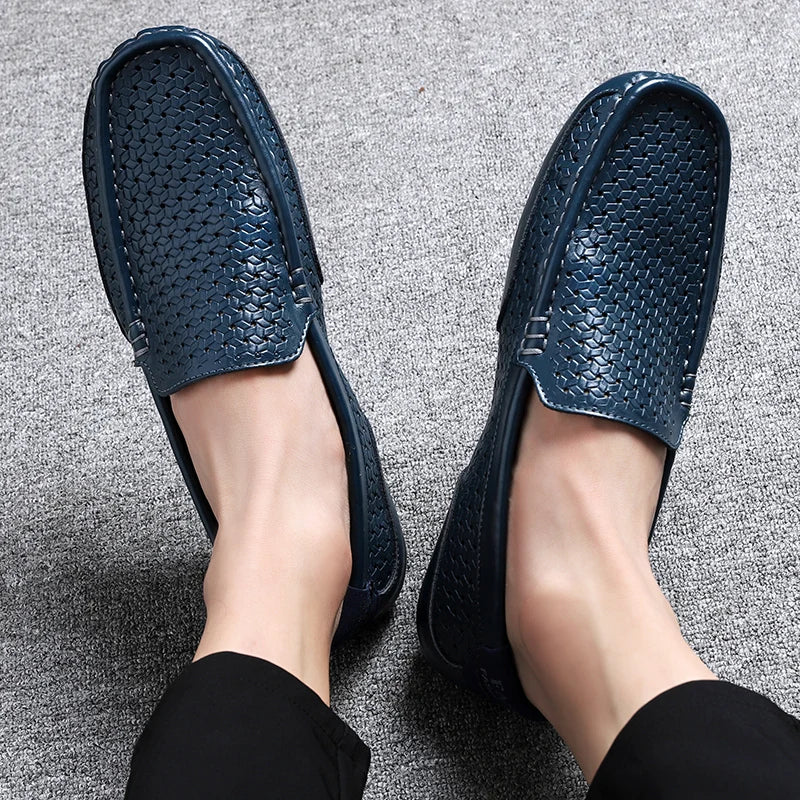 Eleganza Supreme: Italian Leather Slip-On Loafers