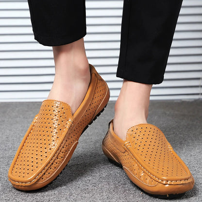 Eleganza Supreme: Italian Leather Slip-On Loafers