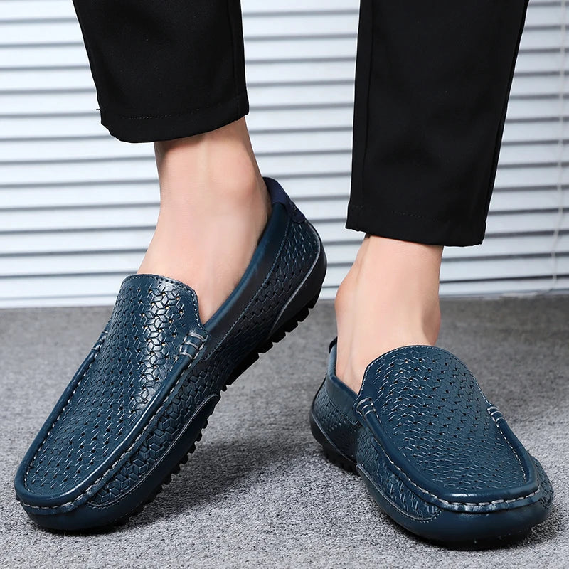 Eleganza Supreme: Italian Leather Slip-On Loafers