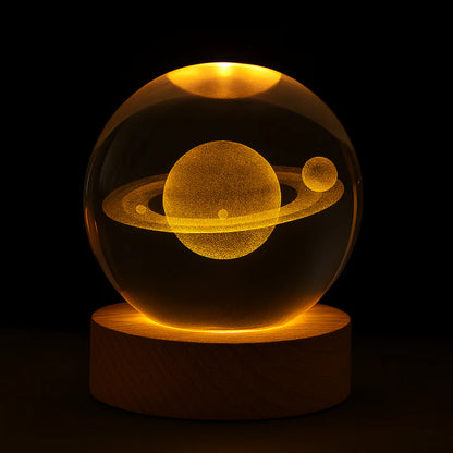 COSMOS CAPTURED | Illuminated Crystal Sphere