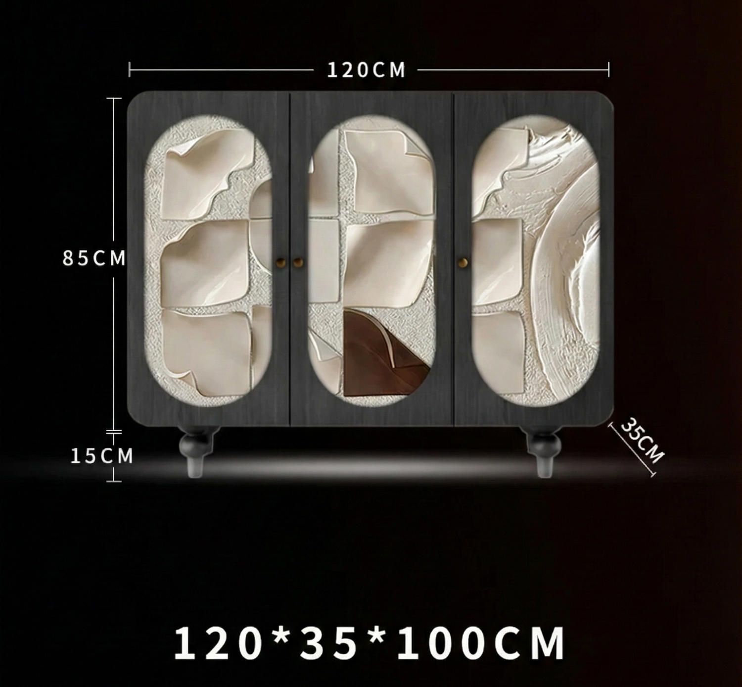 Artisan Relief - Three-Door Sideboard with Carved Door Panels